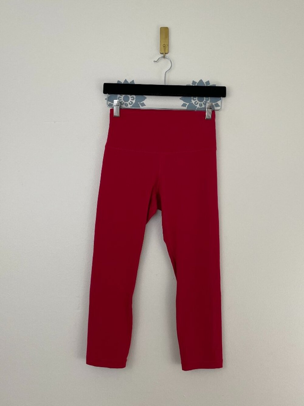 Lululemon Align Crop 21" Nulu Leggings in Dark Red Size 6